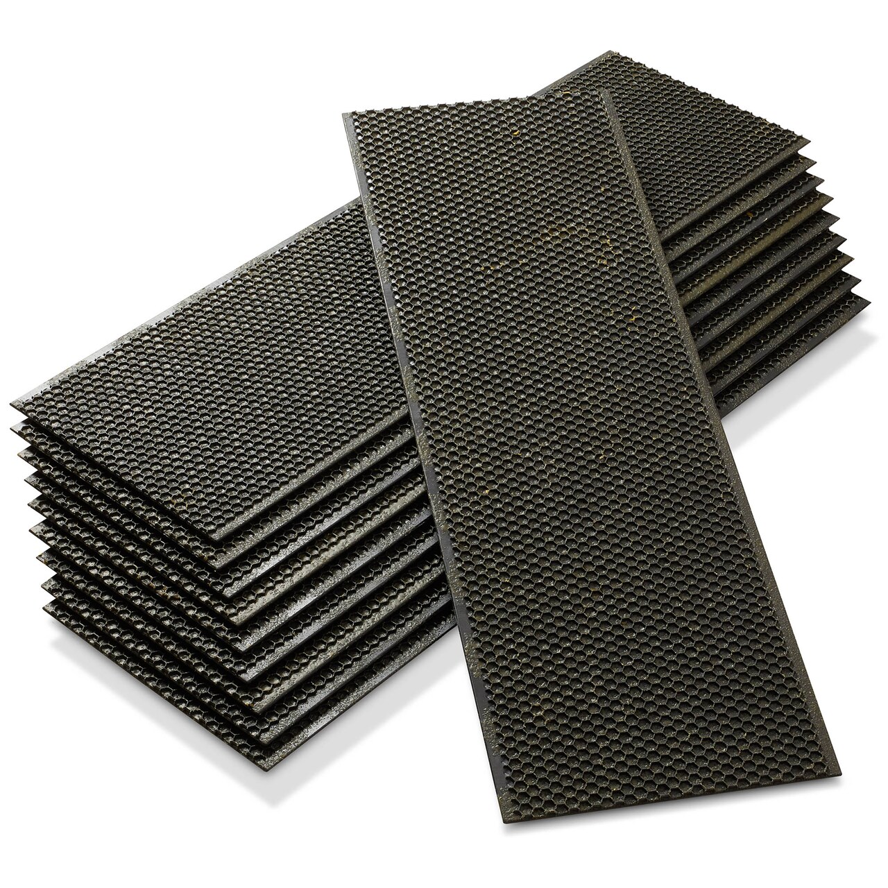 Honey Keeper Bee Frame Foundations - Beeswax Coated Black Foundation Sheets for Beehives, 10 Pack